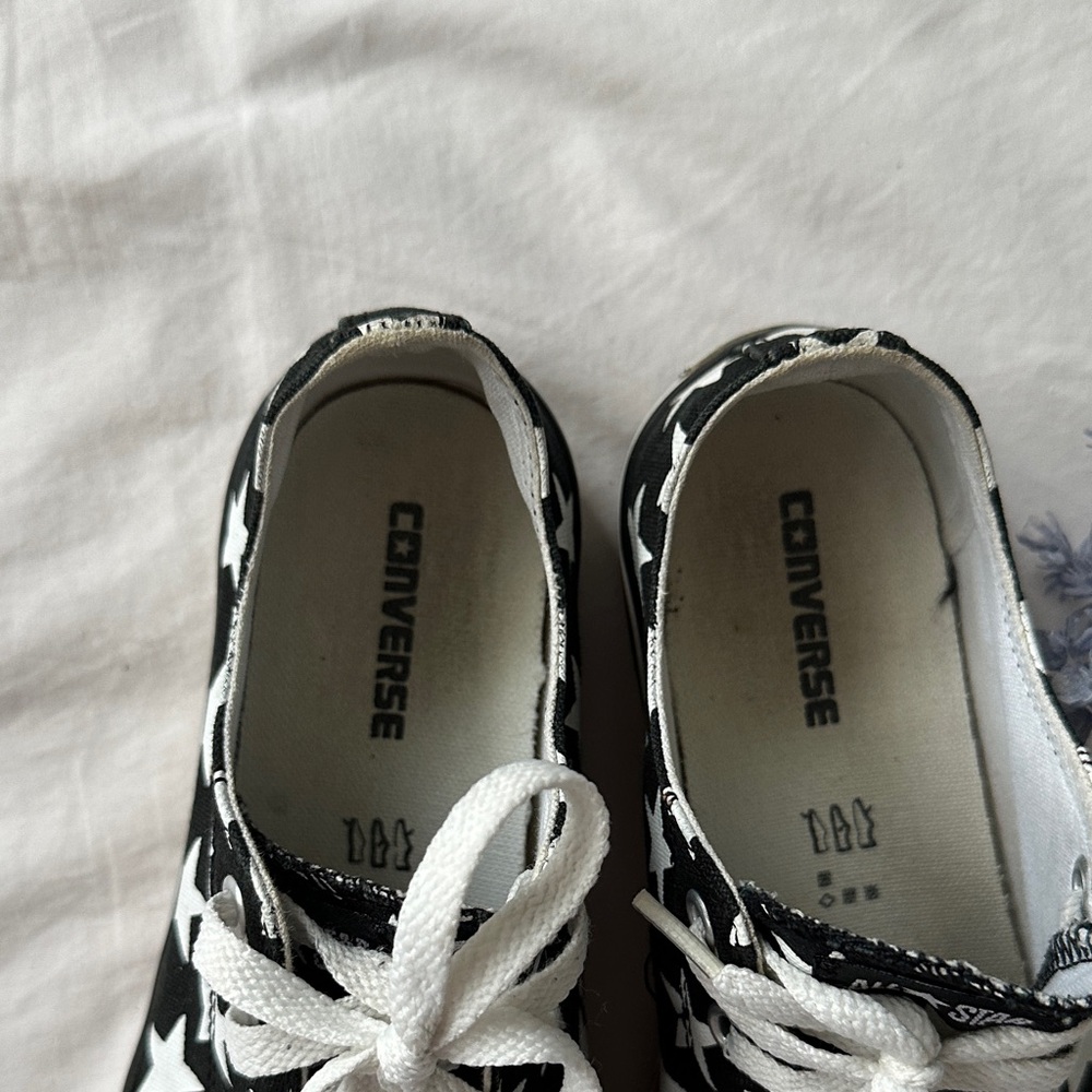 Converse all star, Starry Black and White Sneakers - Picture 2 of 7